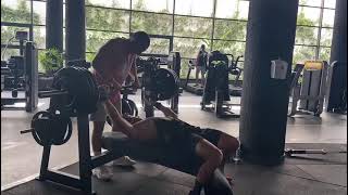 150kg bench press fail ! 😱