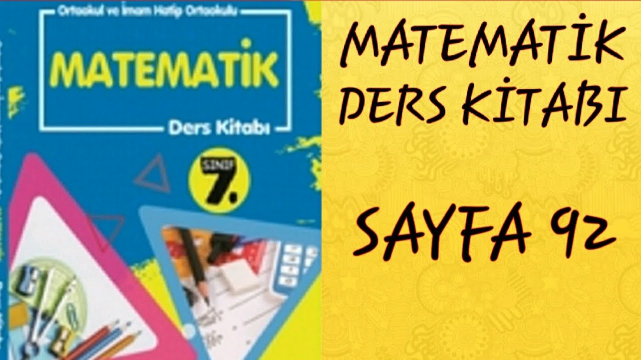 7.SINIF MATEMATİK BERKAY YAYINLARI ( SAYFA 92 ) // MATEMATİK DERS ...