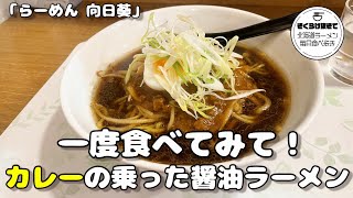 【札幌ラーメン】醤油ラーメンの上にカレー！？全メニュー美味しいと評判のお店の人気メニュー【らーめん 向日葵】【北海道グルメ】ramen