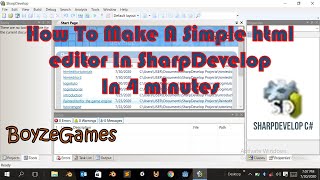 how to make a html editor in sharpdevelop