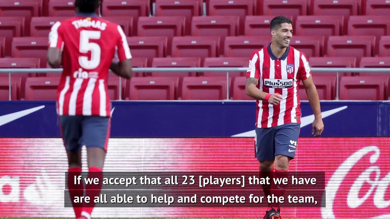 Simeone Praises Suarez After Dream Atletico Debut - YouTube