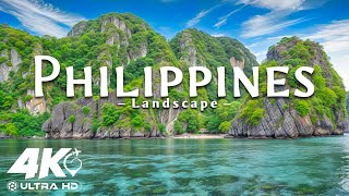 FLYING OVER PHILIPPINES 4K UHD Amazing Beautiful Nature Scenery \u0026 Relaxing Music for Stress Relief