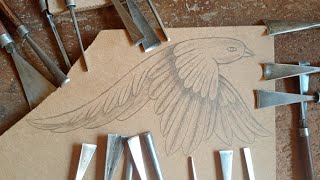 How to bird simple and esay woden carved