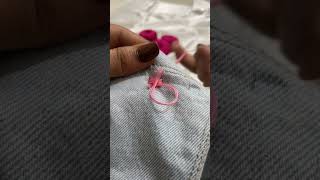 How cute is this pocket!!🎀🫧 #embroiderydesign#embroideredclothing#embroiderytutorial