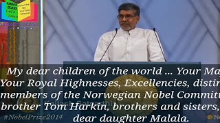 X English 3.4 Let's March Part -1 Nobel Speech Kailash Sathyarthi...