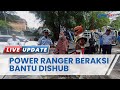 Dishub Samarinda & Cosplayer Power Ranger Gembosi Ban Motor Pelanggar di Taman Samarendah Samarinda