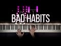 Ed Sheeran - Bad Habits | Piano Cover with Strings (with Lyrics & PIANO SHEET)