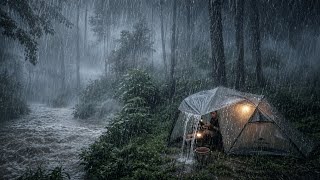 Beyond Expectations‼️ALMOSTLY FLOODED BY THE RIVER⛈️CAMPING IN HEAVY RAIN