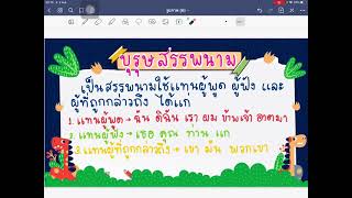 คำบุรุษสรรพนาม ป.4