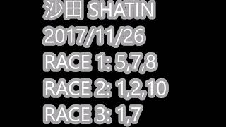 香港賽馬貼士 HONG KONG HORSE RACING TIPS  SHATIN AND HAPPYVALLEY 莫雷拉  潘頓20171126