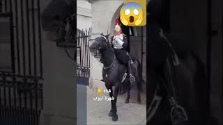 حارس بالقصر الملكي يصرخ على سائحة 😱 #shorts