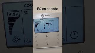 E0 error code in indoor unit Trane Tvr / vrf 6G