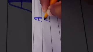 How to write simple A with cut marker easy and simple #handwriting #easy