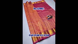 Elampillai Sarees@8148636354 #fancy #kuberasilk #chettinadu #shopping #fashion #ilampillai #shorts