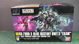 *GundamModels* HG 1/144 Blue Destiny Unit 3 Exam - Part 1