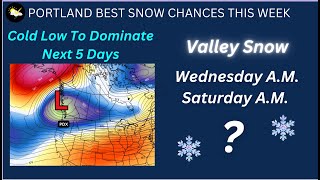 Portland Snow Accumulation Tuesday Night - Wednesday Morning