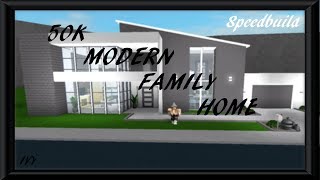 Roblox Bloxburg 43k Modern Family House Speed Build