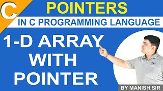 1D Array with Pointer in C | Pointers and 1-D arrays | Pointers in C | C Programming Tutorial