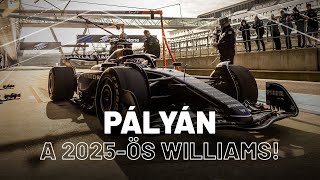 Pályára vitte 2025-ös F1-es autóját a Williams! #FW47 #Williams #Sainz