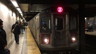 IRT Lexington Ave Line: (2) (4) (5) Exp and (6) Lcl Trains @ Brooklyn Bridge (R62A, R142, R142A)