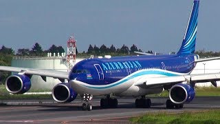 日本初飛来!! Azerubaijan Airlines Airbus A340-500(4K -AZ86)Narita Airport 34R Landing