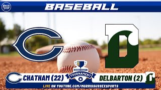 MCT Baseball Semis:  Chatham (22) vs Delbarton (2)