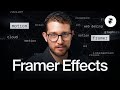 these NEW Framer effects unlock so many possibilities...