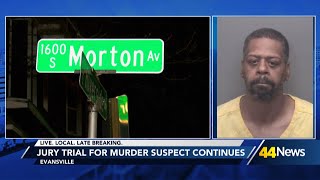 Jury trial for murder suspect continues