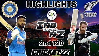 India vs New Zealand 2nd T20 || Full highlights 2022 || ind vs nz t20 || Cricket22