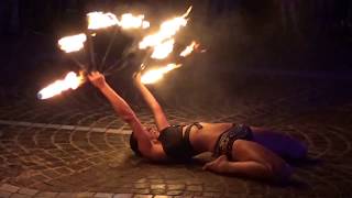 Feuershow Feuer Marlen \u0026 Magic Klaus Velden 2017