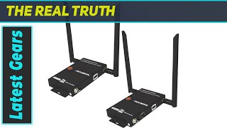 J-Tech Digital Wireless HDMI Extender Transmitter + Receiver Kit FHD 1080P with HDMI Loop