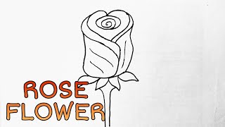 How to Draw Rose | Easy Way to Draw Rose | DK Kids Drawing