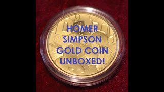 Homer Simpson 2020 Tuvalu 1 oz Gold Coin UNBOXING