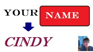 Cindy Name Meaning :1st. Name 🎥