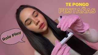 Te hago limpieza facial y te pongo pestañas. ASMR ROLE PLAY Triggers For Sleep