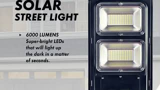 60w Solar Street Light 6000 Lumen