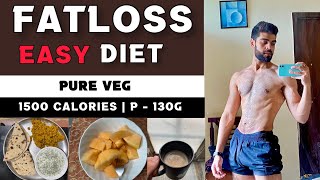 Full Day Of Eating for FATLOSS ( Vegetarian )| 1500 Calories Indian Bodybuilding Diet |Kunal Kaushik