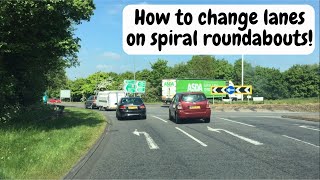 Watch this on Spiral roundabouts.  Understanding and changing lanes | multi lanes