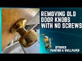 Removing a door knob with no screws