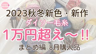 ダイソー 新作の秋冬毛糸122玉大量買い!一挙公開 購入品まとめ 2023