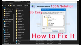 How to Fix Microsoft office 2016 2010 2007 2019 Installation error during setup || fix this error