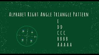 95 Alphabet Right Angle Triangle Pattern without any pre-defined method using while loop in Python