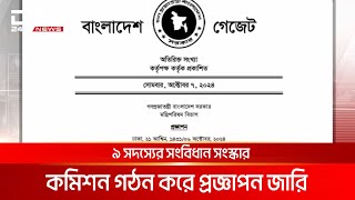 ৯ সদস্যের সংবিধান সংস্কার কমিশন গঠন করে প্রজ্ঞাপন জারি | DBC NEWS