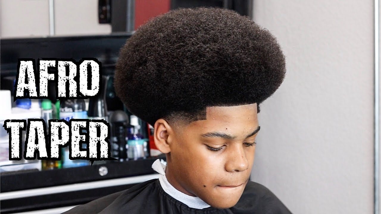Curly Afro Taper Haircut