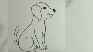 رسم سهل/كيفية رسم كلب كيوت /تعلم الرسم بسهولة