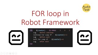 For loop in robot framework. Quick tutorial