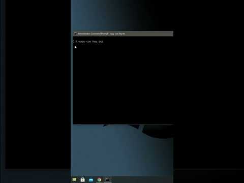 Basic CMD Command   Copy Con   Create File with text in CMD #copy #con