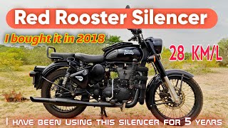 RedRooster Silencer  for Royal Enfield Classic 500 Stealth Black | using this silencer for 5 years