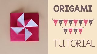 Origami Pinwheel Tato Tutorial