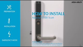 How to install the Aperio E100 Electronic Escutcheon – (Scan profile)
